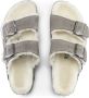 Birkenstock Shearling Stone Coin Arizona Sandalen Gray Dames - Thumbnail 3