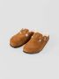 Birkenstock Shearling Suede Klomp Brown Dames - Thumbnail 3