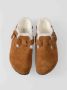 Birkenstock Shearling Suede Klomp Brown Dames - Thumbnail 4