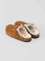 Birkenstock Shearling Suede Klomp Brown Dames - Thumbnail 5