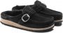 Birkenstock Shearling Suede Leren Mocassin Klomp Black Dames - Thumbnail 4