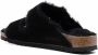 Birkenstock Shearling Suède Leren Sandalen Black Dames - Thumbnail 4