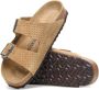 Birkenstock Arizona Leren Sandalen Beige - Thumbnail 2