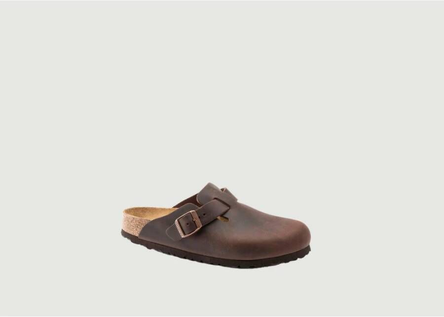 Birkenstock Habana Leren Muiltjes Bruin Heren