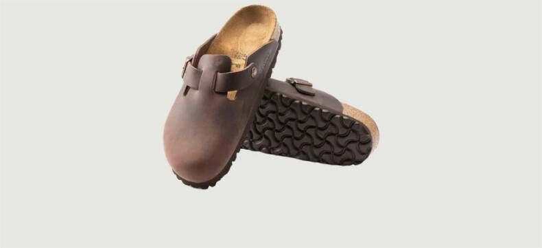 Birkenstock Habana Leren Muiltjes Bruin Heren