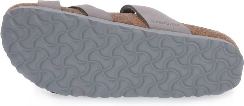 Birkenstock Grijze Nubuck Franca Sandalen Grijs Dames