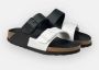 Birkenstock ;Zwarte en Witte Dames Slippers; Black Dames - Thumbnail 8