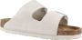 Birkenstock Arizona Antique White Suede Leren Sandalen Beige - Thumbnail 42