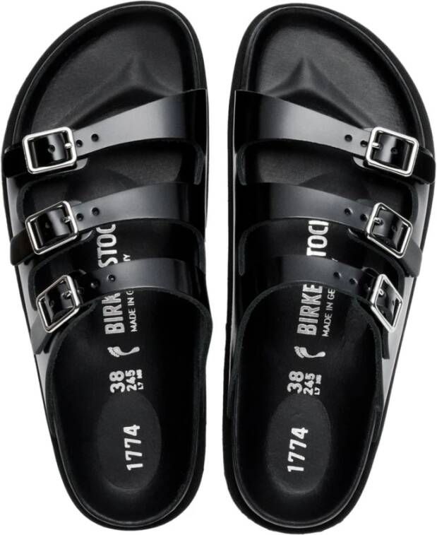 Birkenstock Florida Shiny Sandalen Black Dames