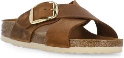 Birkenstock Sliders Bruin Dames