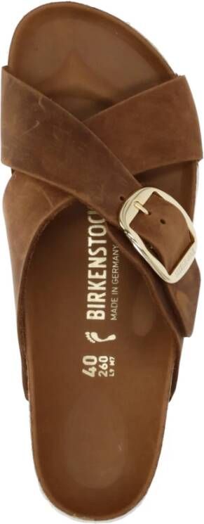 Birkenstock Sliders Bruin Dames