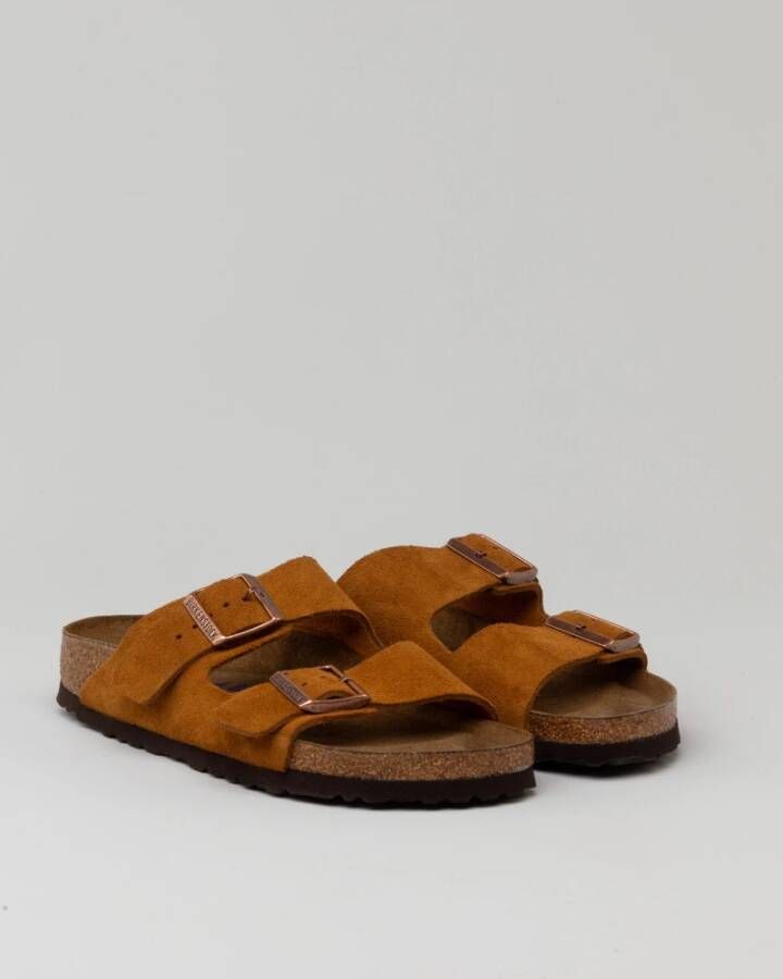 Birkenstock Sliders Bruin Dames