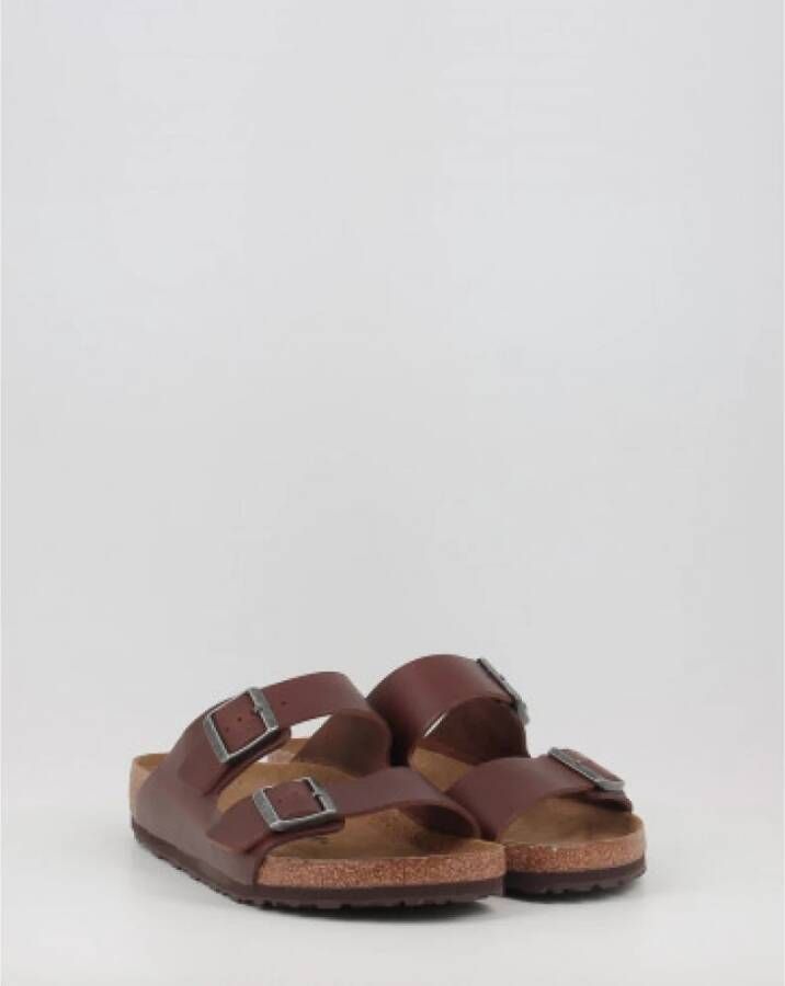 Birkenstock Vintage Wood Roast Sliders Bruin Heren