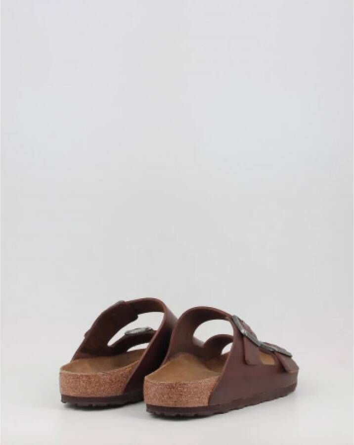 Birkenstock Vintage Wood Roast Sliders Bruin Heren