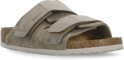 Birkenstock Grijze Suède Sandalen voor Vrouwen Grijs Dames