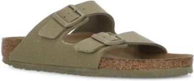 Birkenstock Groene veganistische stoffen sliders Groen Heren