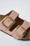 Birkenstock Klassieke Big Buckle Nubuck Leren Sandaal Pink Dames - Thumbnail 7