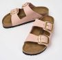 Birkenstock Klassieke Big Buckle Nubuck Leren Sandaal Pink Dames - Thumbnail 8