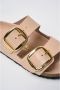 BIRKENSTOCK Slippers Dames Arizona Big Buckle Dames Maat: 37 Materiaal: Leer Kleur: Beige - Thumbnail 14