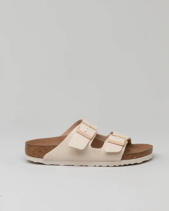 Birkenstock Arizona Eggshell Vegan Sandalen Wit Dames