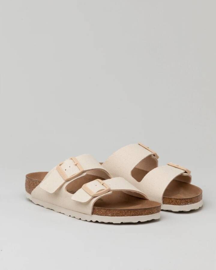 Birkenstock Arizona Eggshell Vegan Sandalen Wit Dames