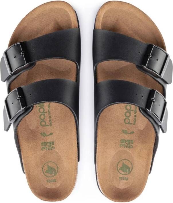 Birkenstock Arizona Grooved Vegan Sandalen Zwart Dames