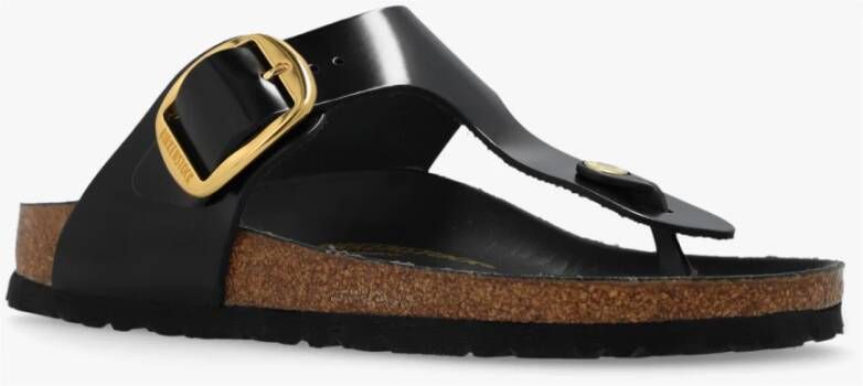 Birkenstock Gizeh Big Buckle slides Zwart Dames