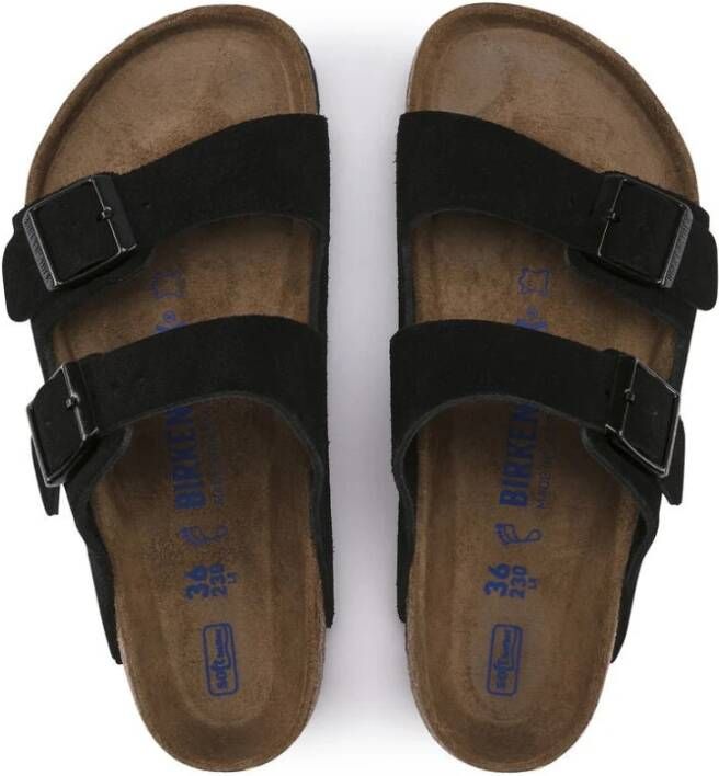 Birkenstock Arizona Suède Sandaal Zwart Heren