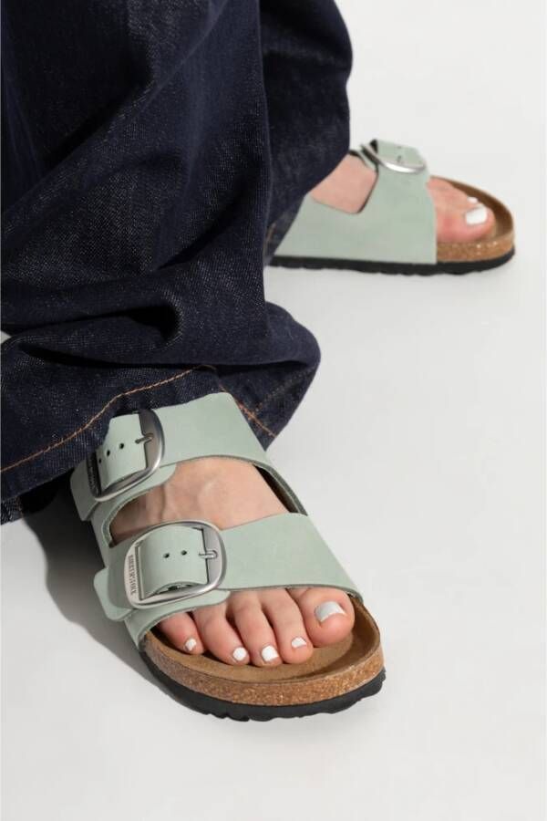 Birkenstock Slides Arizona Big Buckle Blue Dames