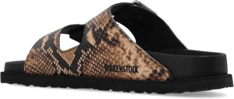 Birkenstock Slides Arizona Lined Brown Dames