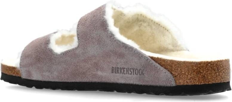 Birkenstock Slides Arizona Shearling Purple Dames