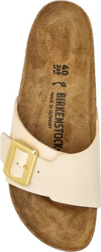 Birkenstock Catalina Cushion Buckle Slides Beige Dames