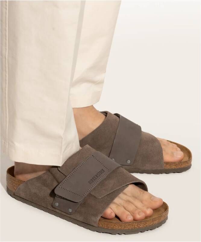 Birkenstock Kyoto Slides Gray Heren