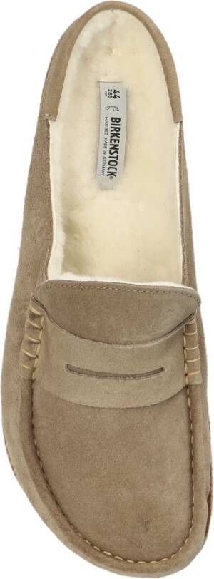 Birkenstock Slides Naples Shearling Beige Heren