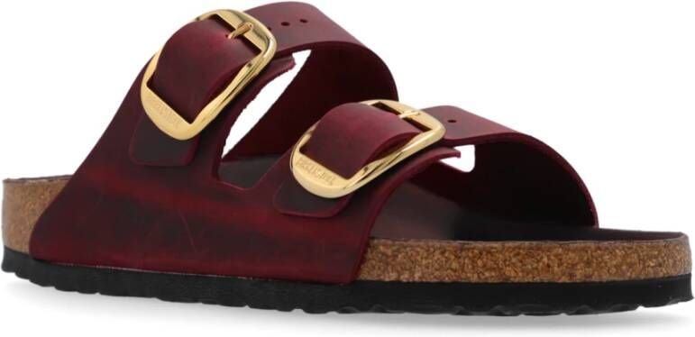 Birkenstock Slippers 'Arizona Big Buckle' Red Dames