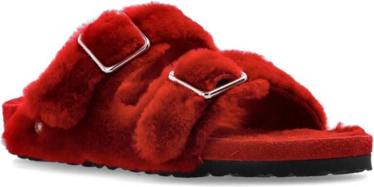 Birkenstock Slippers Arizona Shearling Red Dames