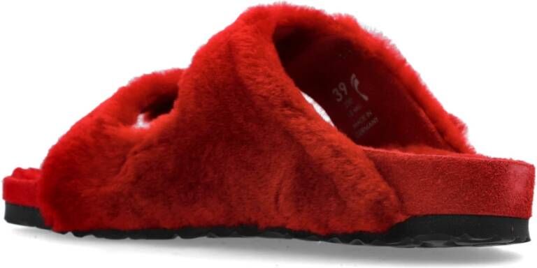 Birkenstock Slippers Arizona Shearling Red Dames