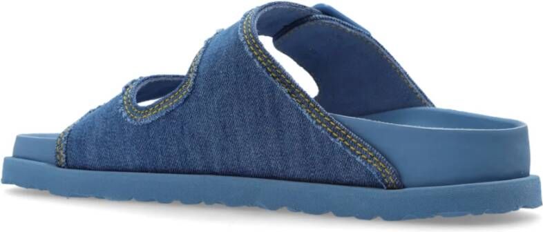 Birkenstock Slippers Arizona Stone Washed Blue Dames