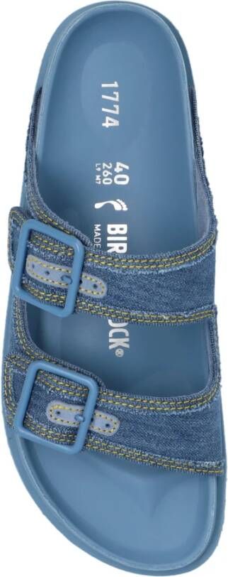 Birkenstock Slippers Arizona Stone Washed Blue Dames