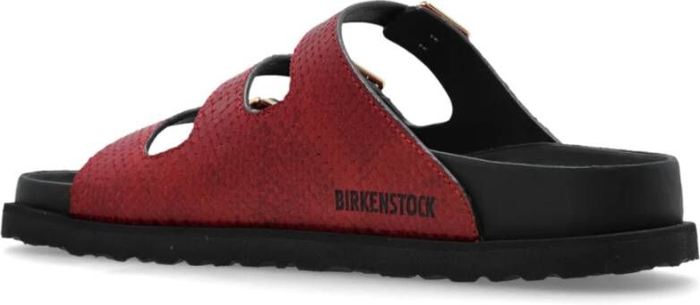 Birkenstock Slippers Florida Gevoerd Red Dames