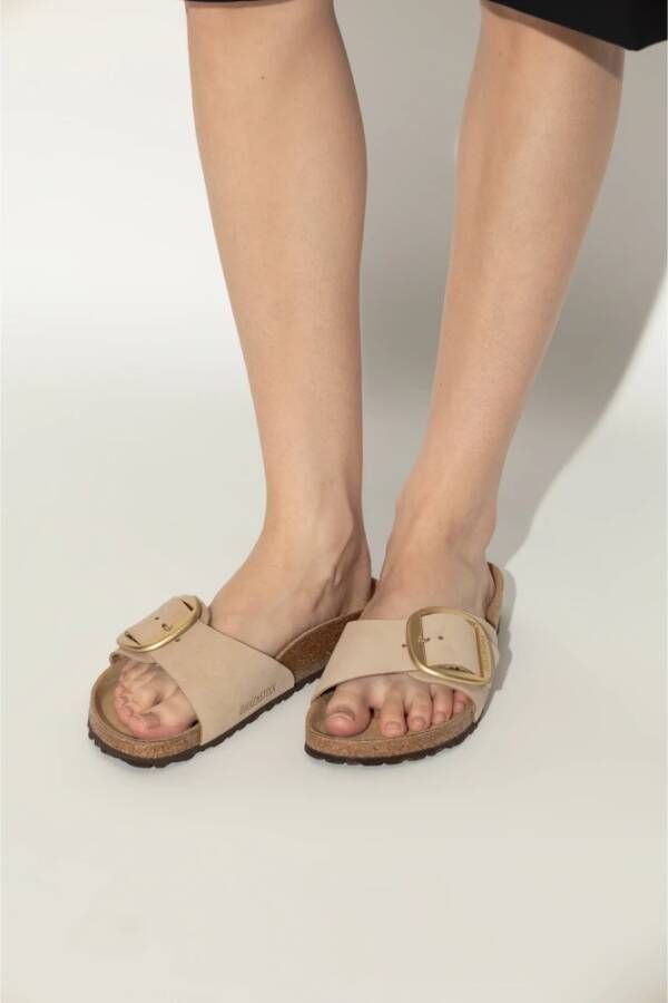 Birkenstock Slippers Madrid Big Buckle Beige Dames