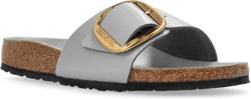 Birkenstock Madrid Big Buckle Slides Gray Dames