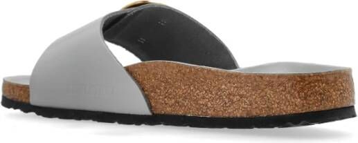 Birkenstock Madrid Big Buckle Slides Gray Dames