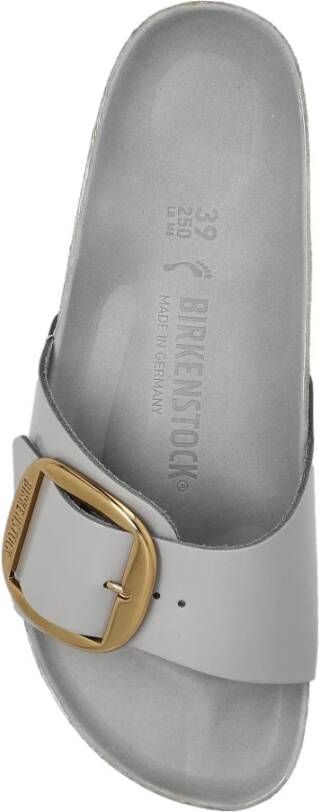 Birkenstock Madrid Big Buckle Slides Gray Dames