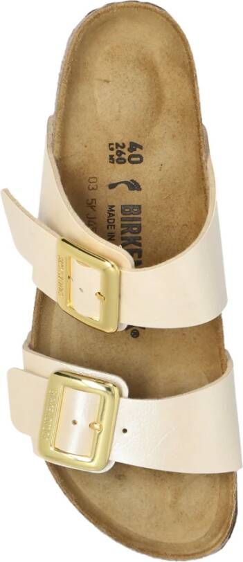 Birkenstock Slippers Sydney Kussen Gesp Beige Dames