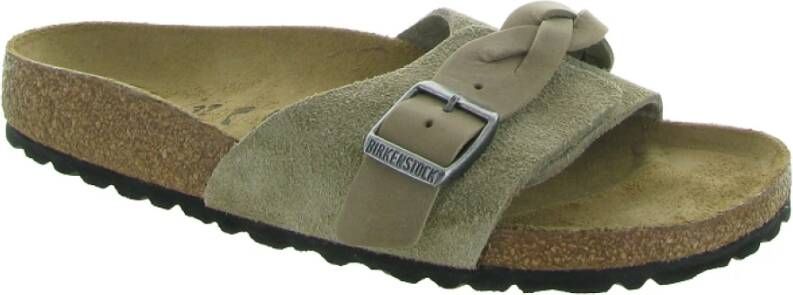 Birkenstock Stijlvolle Madrid Big Buckle Sandalen Beige Heren