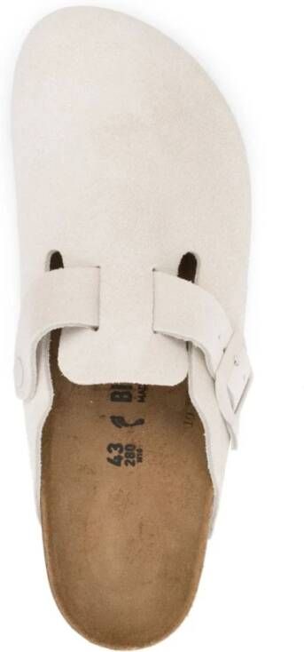 Birkenstock Stijlvolle Suede Klomp White Heren