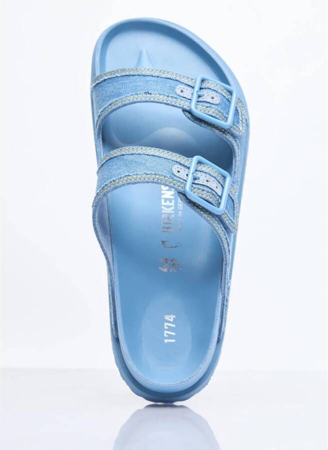 Birkenstock Stone Washed Denim Sandalen Blue Dames