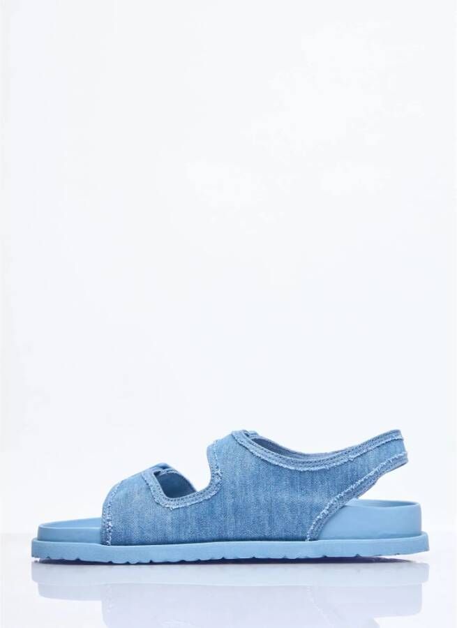 Birkenstock Stone Washed Denim Sandalen Blue Heren