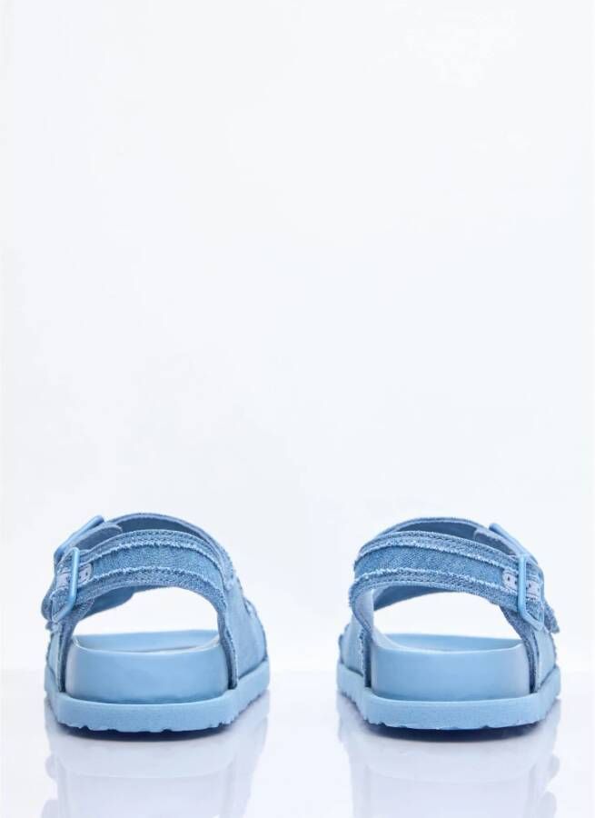 Birkenstock Stone Washed Denim Sandalen Blue Heren